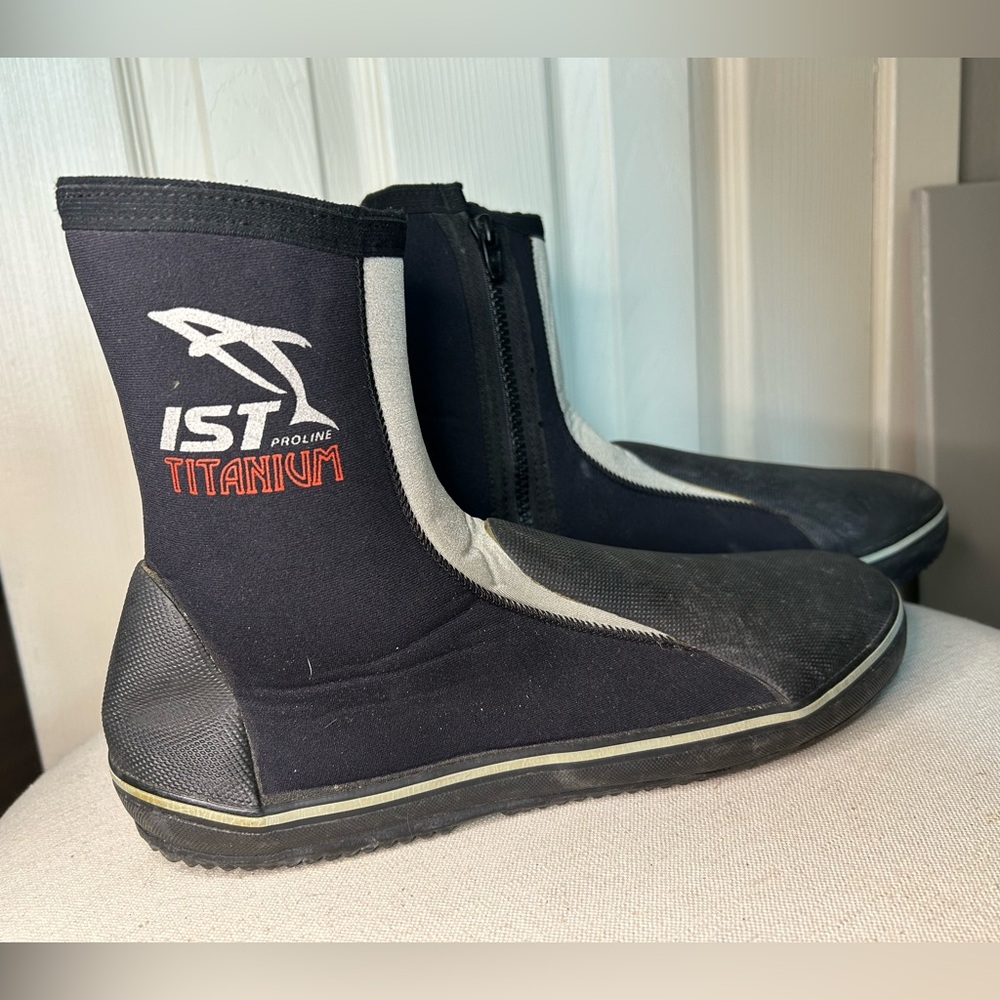 IST Proline Titanium Neoprene Dive Boots Scuba Diving Wet Suit Water Sports Sz12